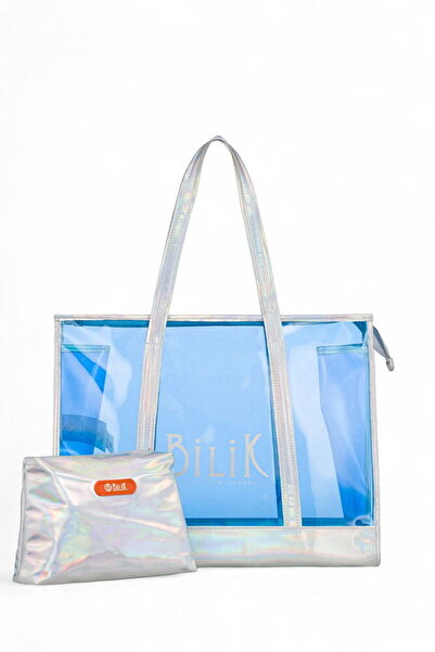 Bilik Deri Прозора синя жіноча пляжна сумка Beach First