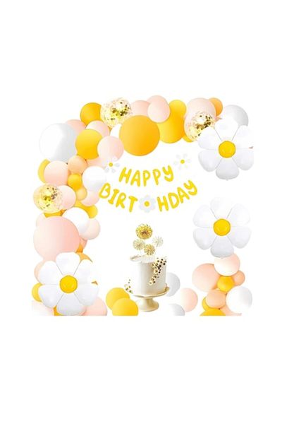 TrendiShop Set Decoratiuni Petrecere Aniversara, TrendiShop® model Happy Birthday, Set 117 Baloane din Latex s