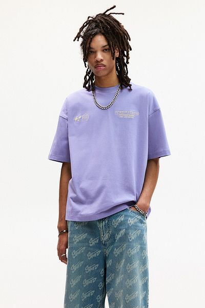Pull & Bear Purple STWD T-shirt
