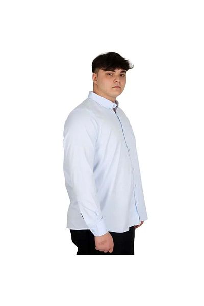 TANİŞ GİYİM Men's Plus Size Comfortable Fit Pocket Oversized Shirt
