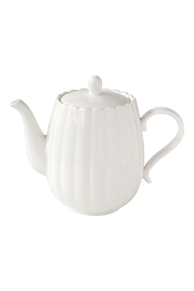 EasyLife Dishwasher and Microwave Safe Durable Porcelain Teapot White 850ml