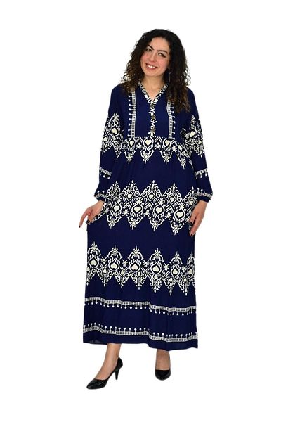 BAGLAN Women's Sleeve Elastic V-Neck Dress Bgl-St04642