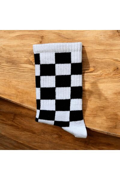 MODA Checkered White Colored Socks
