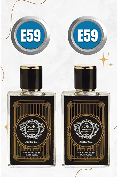 Soel Parfüm E59 Erkek Parfüm 50 ML EDP (2 ADET)