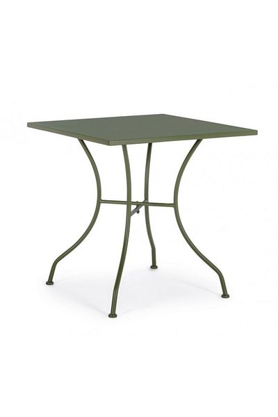 Bizzotto Green Iron Table Kelsie 70 cm x 70 cm x 71 h
