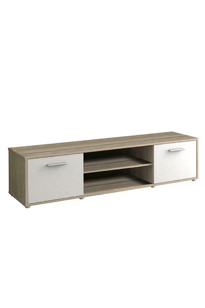Decorer TV Stand Zuno, MDF Brown Sonoma Oak White, 159x40x39 cm