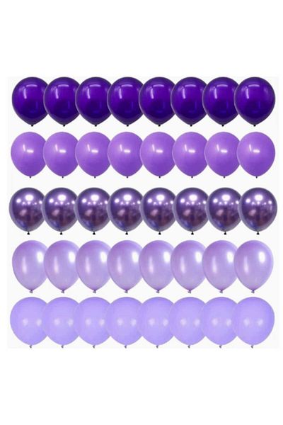 TrendiShop Set of 60 Purple TrendiShop® Balloons, Premium Latex, Ideal for Parties and Festive Decorations, 30 cm