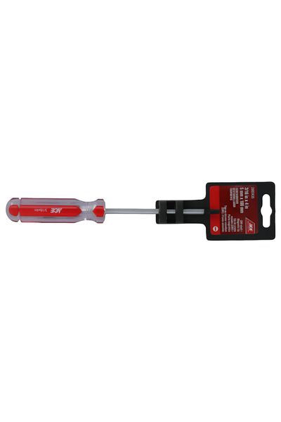 ACE CRV Shaft Magnetic Tip Screwdriver Red and Silver 5 x 100mm