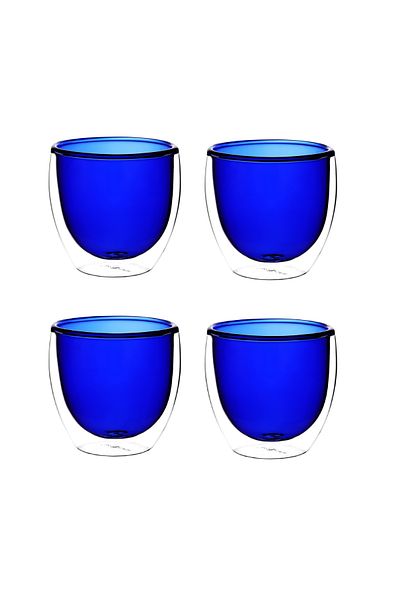 Blackstone Double Wall Drinking Glass Set – 250 ml, 4-Piece Premium Borosilicate Tumblers