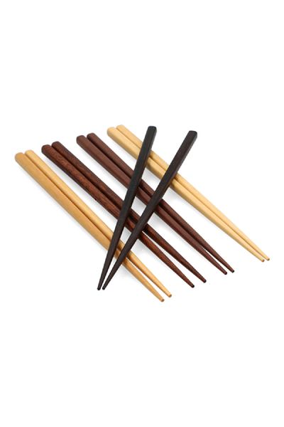 Bien Servi 10-Piece Assorted Design Bamboo Chopsticks Set Brown