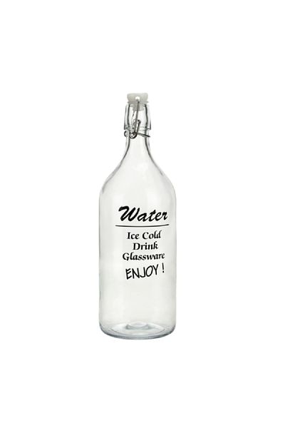 Bien Servi Durable and Elegant Wide Glass Jug with Clip Lid Clear
