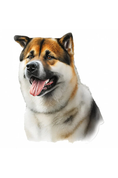 INOVATIX Set de 8 bucăți, autocolant câine Akita, INOVATIX®. 6 cm