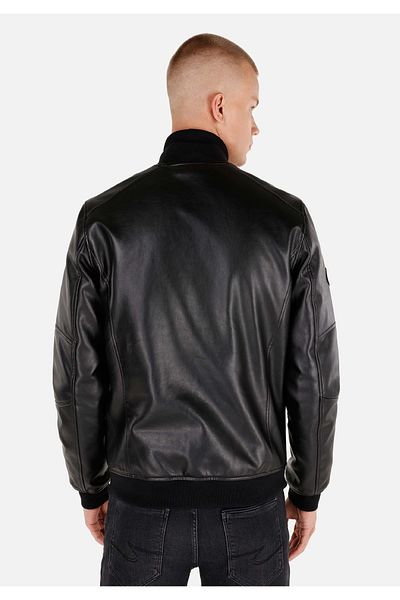 Colin's Slim Fit Men's Black Coat Pu