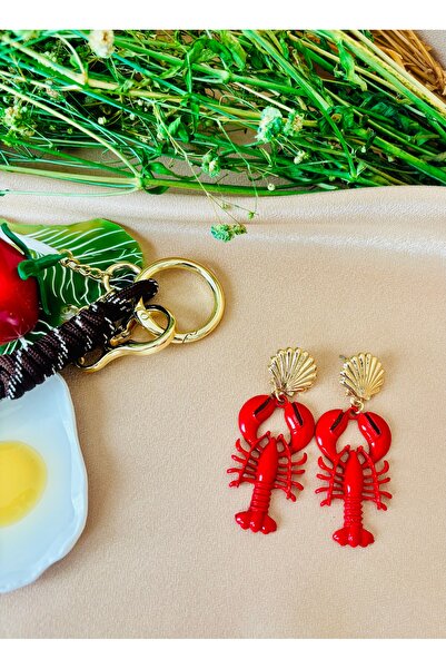 Markiz Takı Brand Red Lobster Earrings