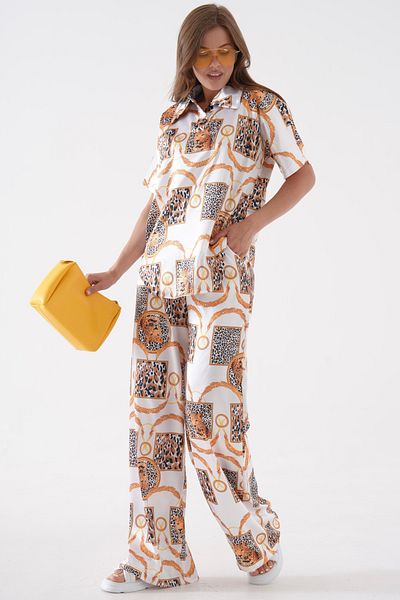 signora rosso Satin Patterned Suit