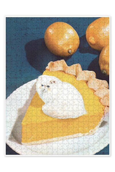 Jeronkarji Limon Miyav Turta 500 Parça Puzzle Yapboz Mutfak Temalı Yetişkinle...