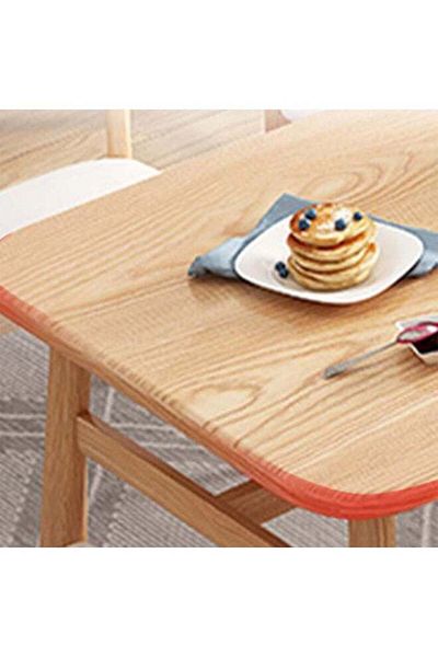 Taimi Brown Modern Dinning Table, Computer Desk, Office Desk, with Solid Wood Legs, 140x80x75cm
