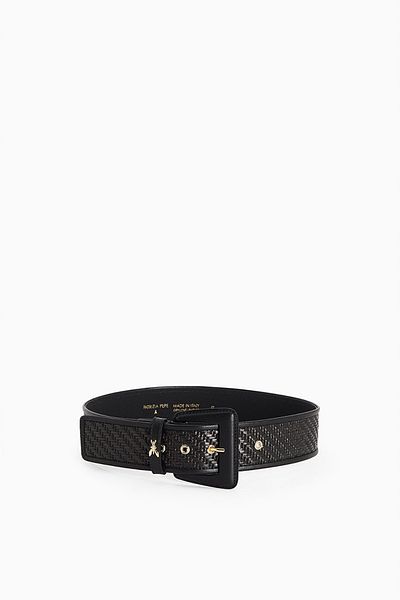 Patrizia Pepe HIGH-WAISTED FABRIC BELT - PATRIZIA PEPE - BLACK, M