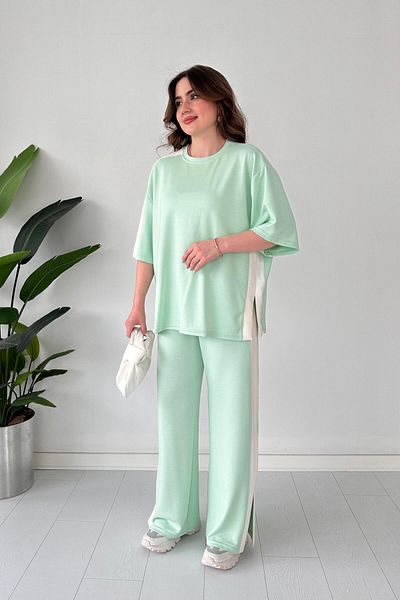 MaziButik Slit Modal Suit Mint