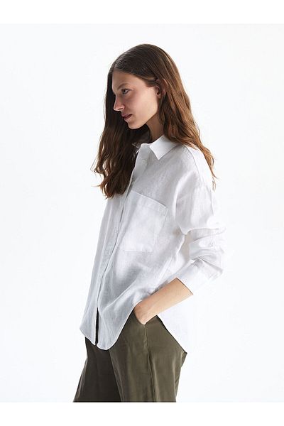 LC Waikiki Cămașă oversize de in pentru femei