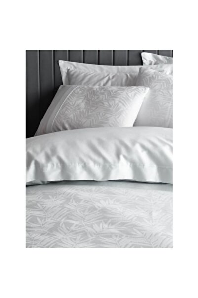 Cotton Box Lenjerie de pat jacquard satin de lux, Cotton Box, Leaf Ice Blue (gri)