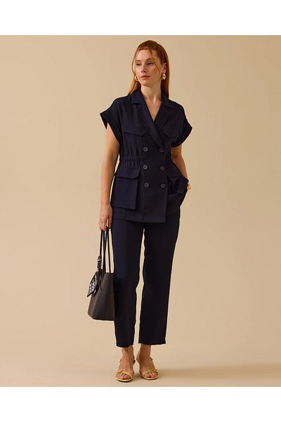 SEÇİL Belted Buttoned Jacket