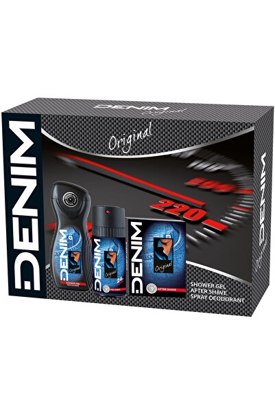 Denim Set cadou Denim Original: Lotiune dupa ras, 100 ml + Gel de dus, 250 ml + Deodorant spray, 150 ml