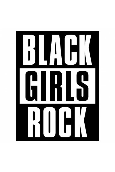 INOVATIX Set de 8 piese, autocolant Black girls rock, INOVATIX®. 6 cm