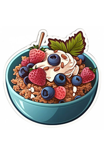 INOVATIX Set de 8 piese, Bol autocolant cu cereale și fructe, INOVATIX®. 6 cm