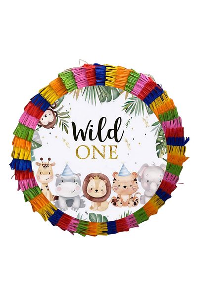 OEM Piniata pentru petreceri, 35 cm, multicolora, model Wild One Jungle