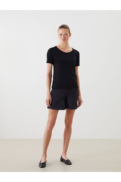 LC Waikiki Γυναικείο T-Shirt Crew Neck με υφή