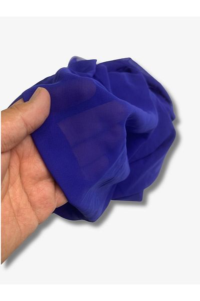 Yiğit Kumaş Chiffon Fabric, Piece 800X150 cm Saks Blue Color