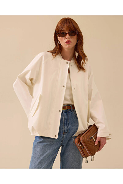 SEÇİL Yuvarlak Yaka Çıtçıt Düğme Detaylı Cepli Mont