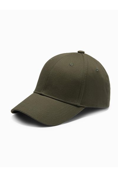 OMBRE Einfarbige Baseballkappe für Herren - Khaki V5 OM-ACCS-0105