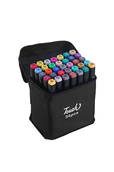 WePro Store Set de 36 de markere duble, cerneală profesională pe bază de alco...