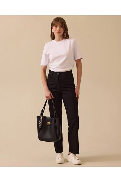 SEÇİL High Waist Straight Cut Ankle Length Pants