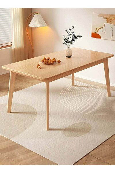 Taimi Wooden Modern Dinning Table, Computer Desk, Office Desk, with Solid Wood Legs, 140x60x75cm