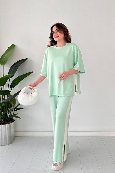 MaziButik Slit Modal Suit Mint