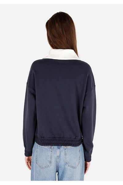 Colin's Regular Fit Zippered Women's Navy Blue Sweatshirt