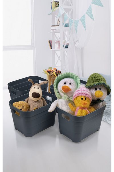 Nesto Home Σετ 4 Καλάθια Πολλαπλών Χρήσεων Χωρίς Κάλυμμα 4x5 λίτρα
