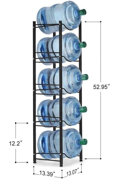 Generic AWH 5-Tier Water Bottle Storage Rack – Heavy-Duty 5-Gallon Water Jug Organizer – Space-Saving Co