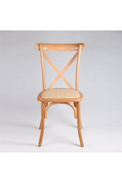 rexa Natural Rattan Dining Chair – Handwoven Seat, Wooden Frame, 48x52x89cm