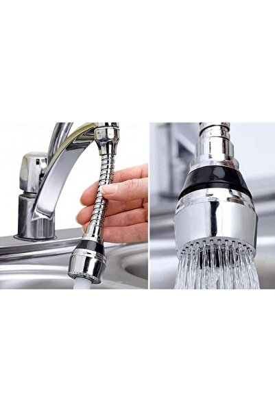 Primo Plus Turbo Flex 360 Instant Hands Free Faucet Swivel Spray Sink Hose (Silver) (6 inch)