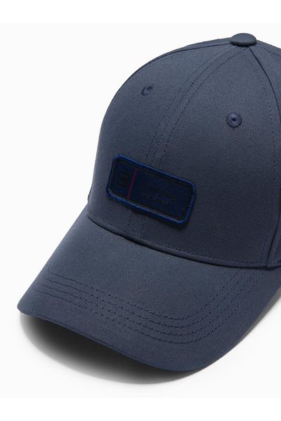 OMBRE Herren-Baseballkappe mit Patch - Marineblau V2 OM-ACCS-0103