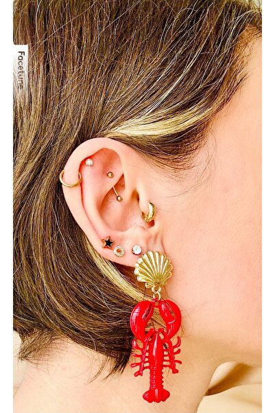 Markiz Takı Brand Red Lobster Earrings