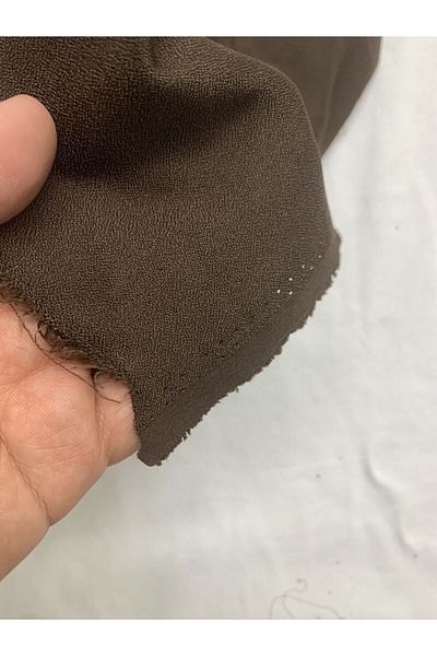 Yiğit Kumaş Crepe Fabric with Sand, Piece 500X150 cm Brown