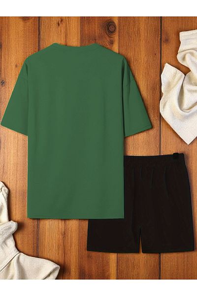 uyguntarz Unisex Dr. AYI Design bedrucktes T-Shirt-Shorts-Set
