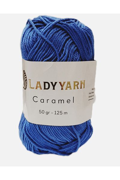 Lady Yarn خيط حياكة LADYYARN كراميل 50 جرام 125 Mt 100% قطن مرسيريزد