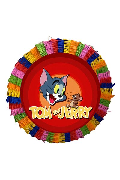 OEM Pinata de petrecere, 35 cm, multicoloră, model Tom și Jerry