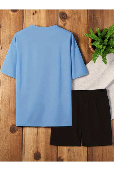 uyguntarz Unisex Dr. AYI Design bedrucktes T-Shirt-Shorts-Set